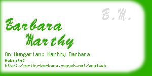 barbara marthy business card